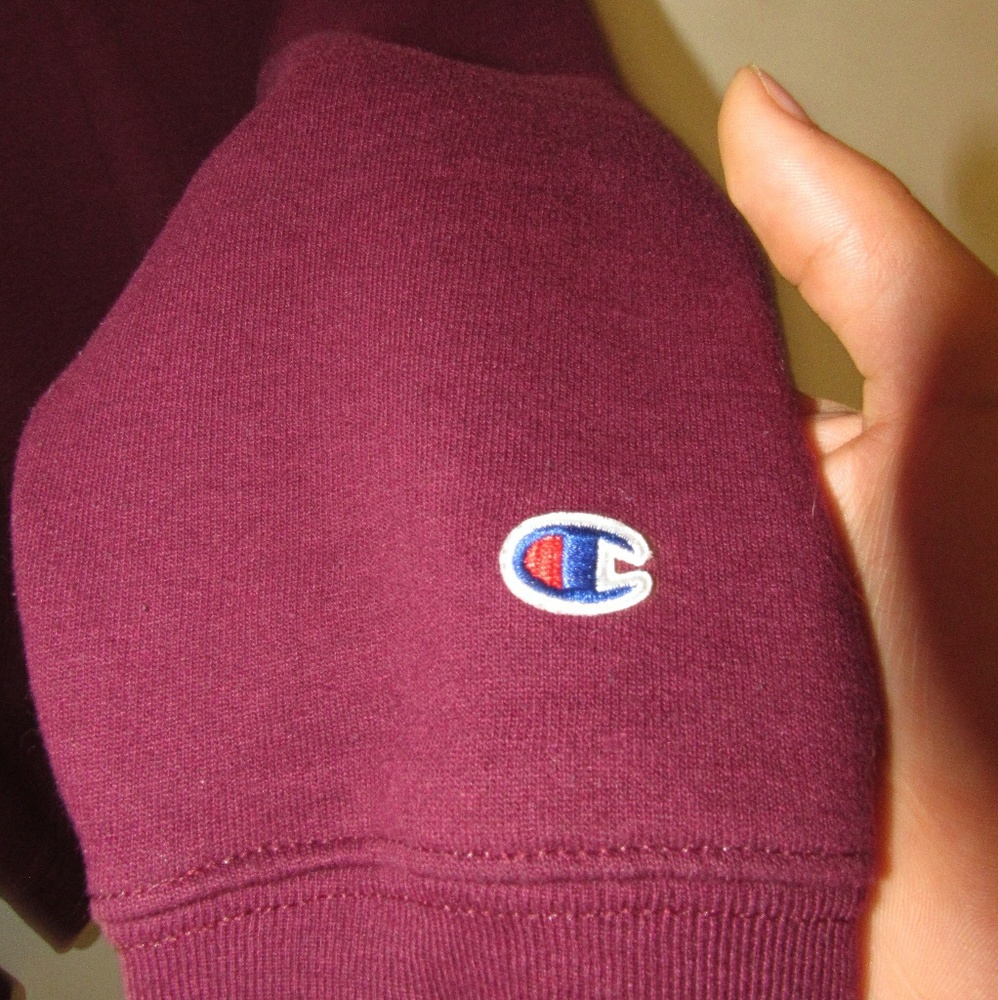 Champion Reverse Weave Burgandy Hoodie